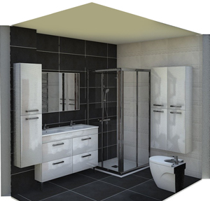 proyecto de reforma de baño por ordenador 3d